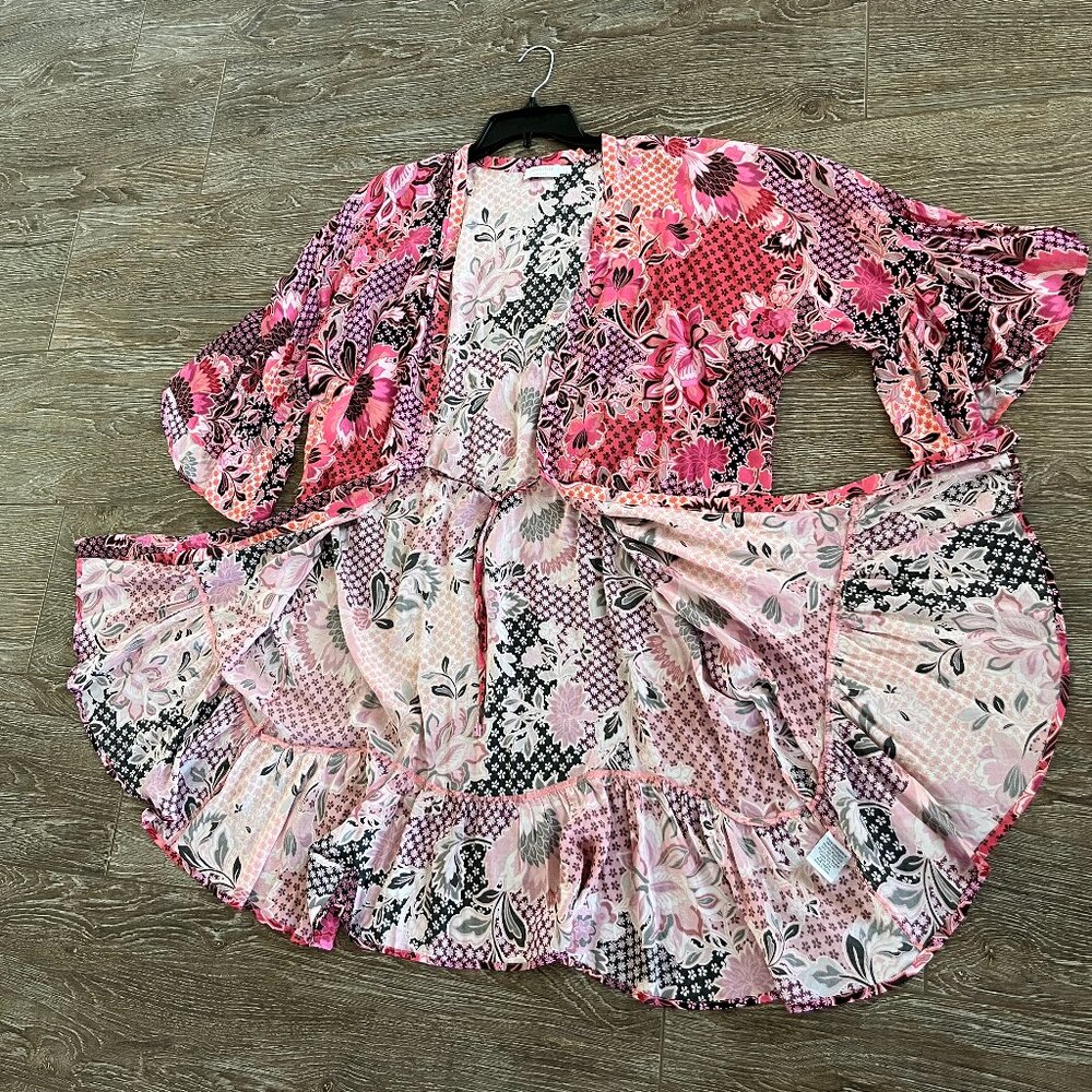 Johnny Was Valennis Ruffle Kimono Size L/XL - Picture 7 of 7